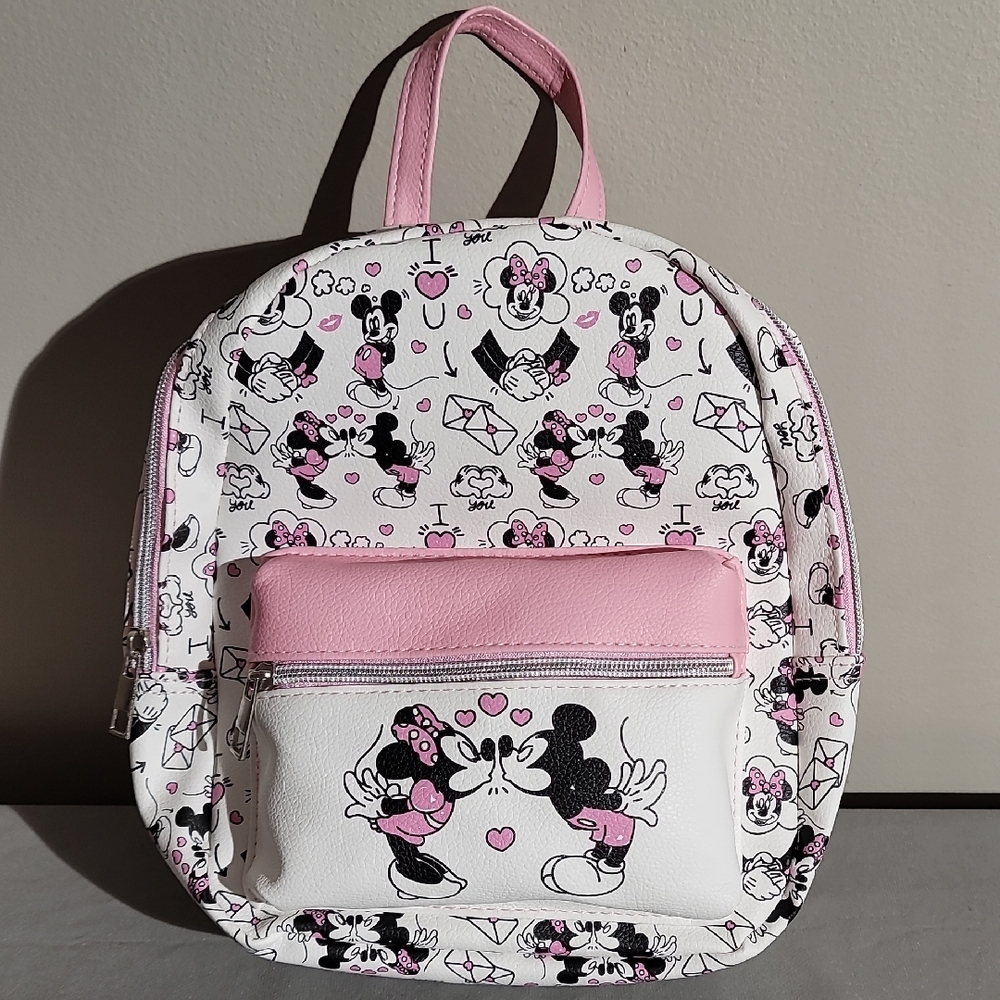 Minnie Mouse Pink and White Backpack